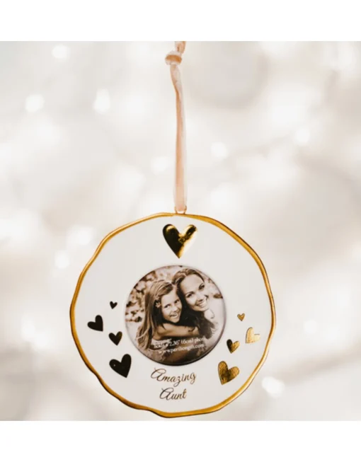 Aunt Photo Frame Ornament 4"