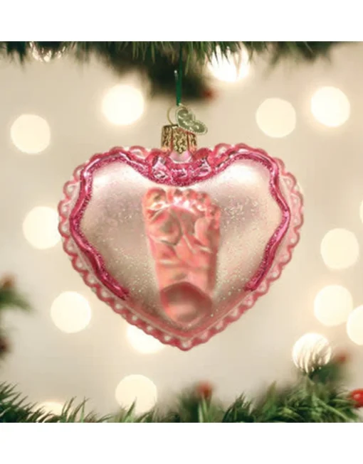 Baby Girl's Footprint Ornament