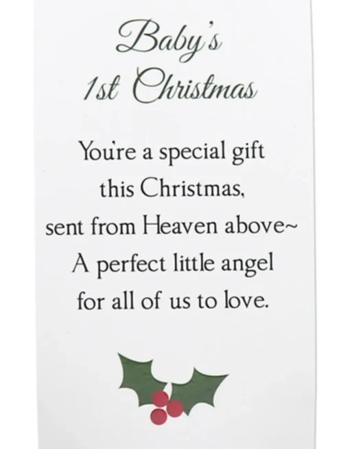 Baby's 1St Christmas Photo Frame Ornament 4"