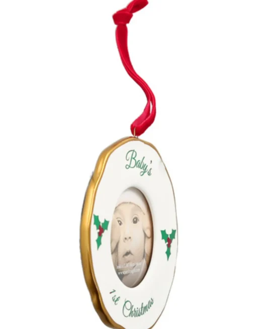 Baby's 1St Christmas Photo Frame Ornament 4"