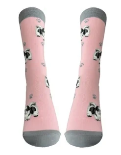 Full Body Black & White Shih Tzu Socks