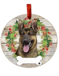German Shepherd Wreath Ornament