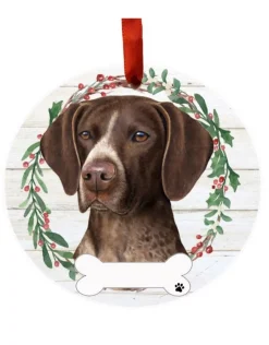 German Shorthaired Pointer Wreath Ornament