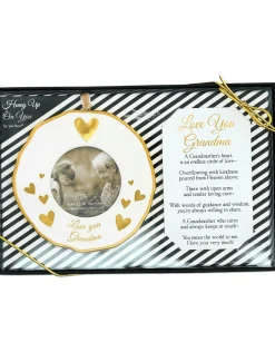 Grandma Photo Frame Ornament 4"