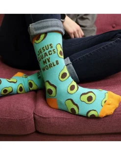Jesus Guacs My World Socks