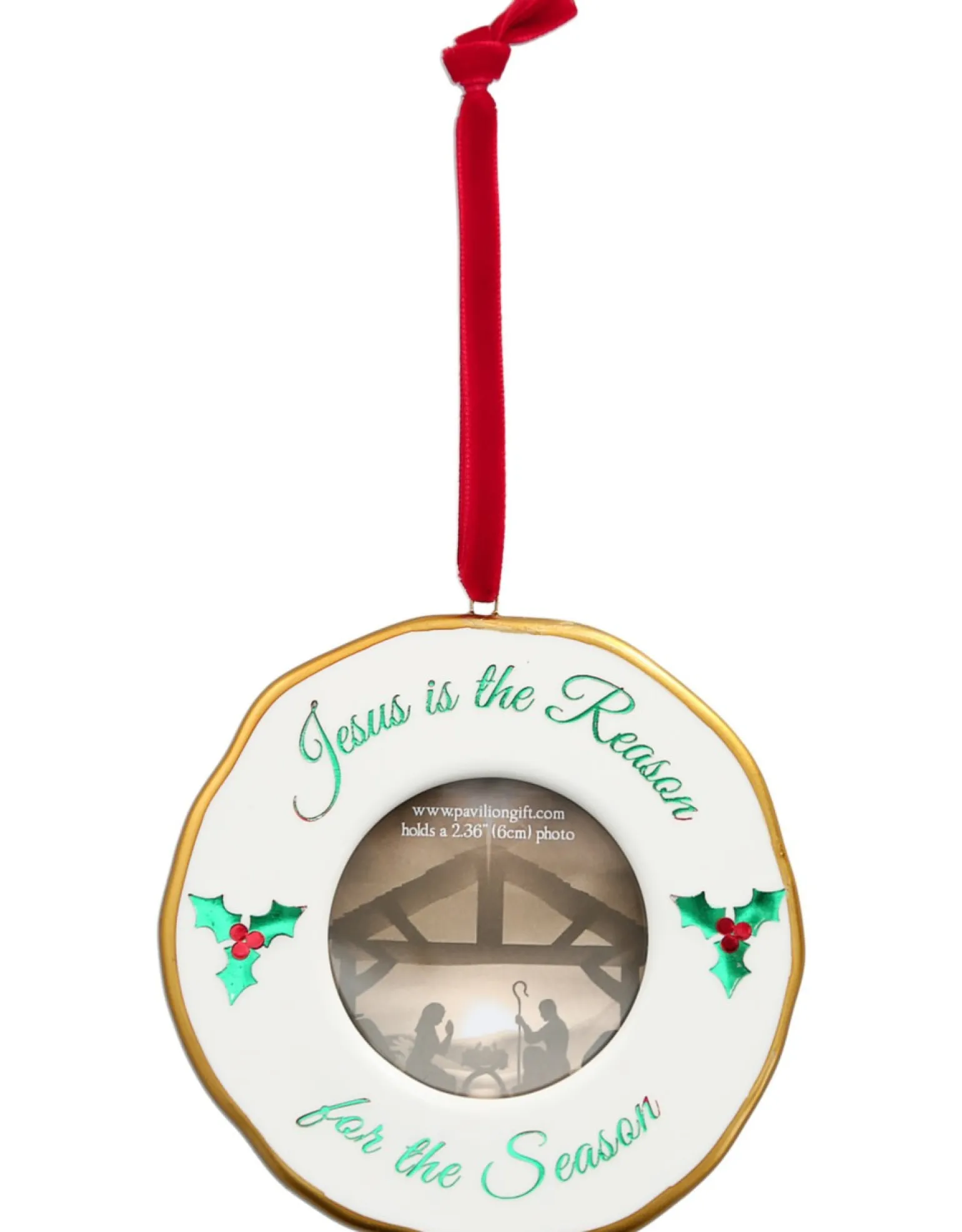 Jesus Is The Reason For The Season Photo Frame Ornament