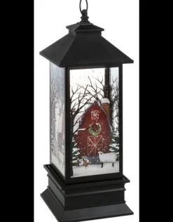 Led Light Up Shimmer Farm Scene Lantern