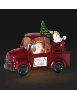 Led Shimmer Truck With Gnomes & Tree