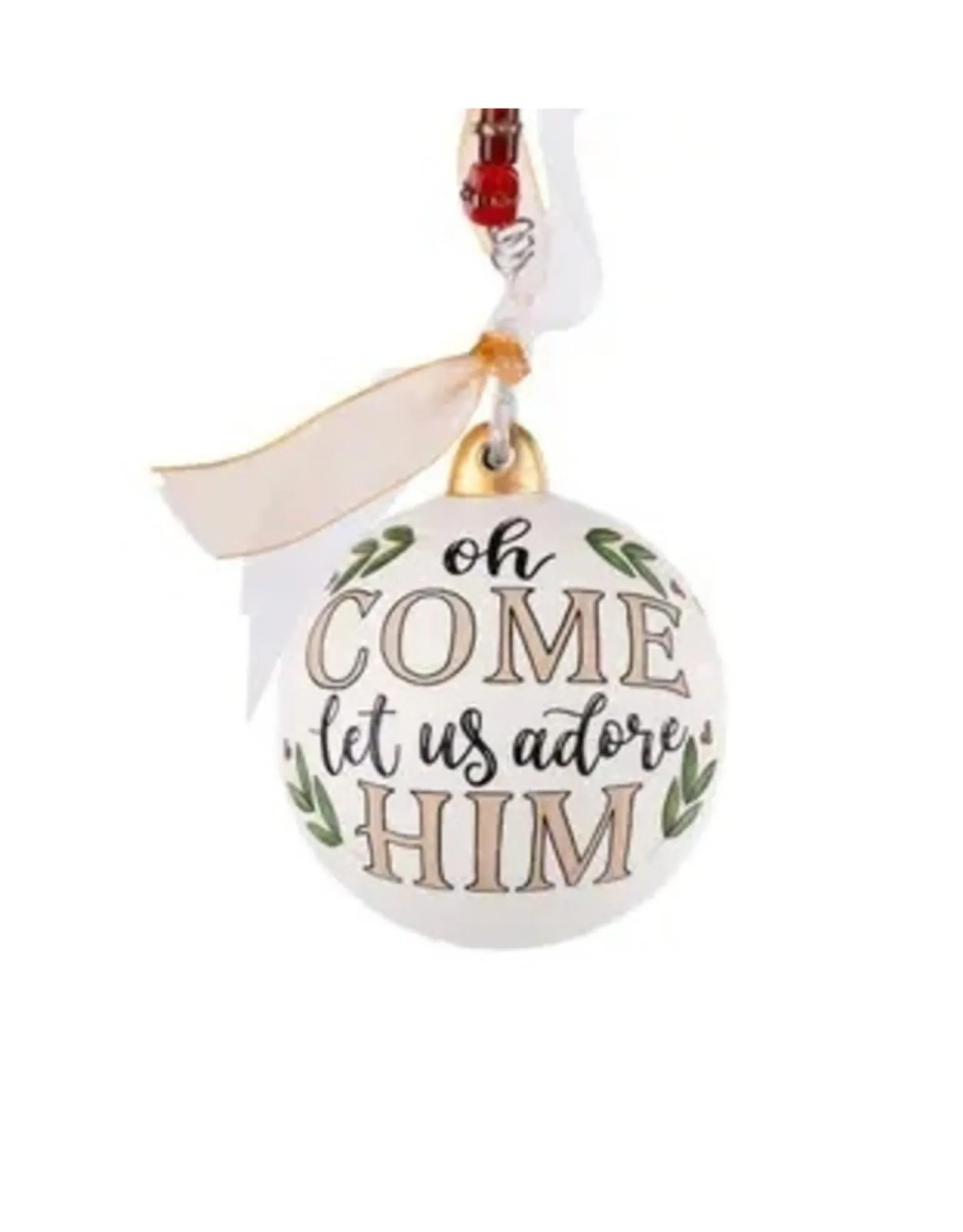 Let Us Adore Him Ball Ornament