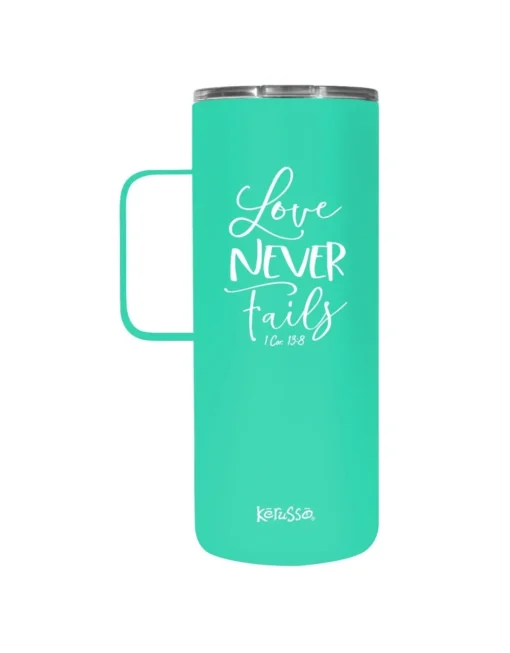 Love Never Fails Steel Handled Mug