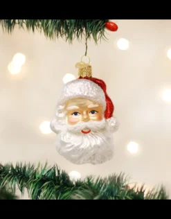 Mid-Century Santa Head Ornament