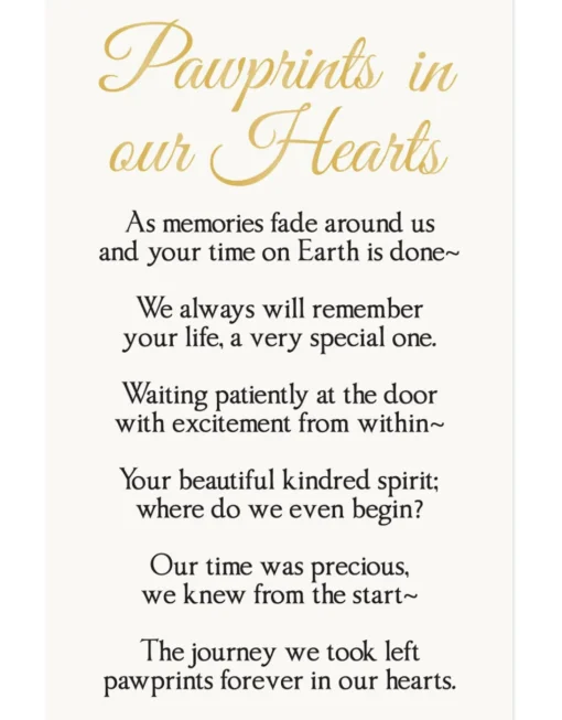 Pawprints In Our Hearts Photo Frame Ornament