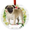 Pug Full Body Wreath Ornament
