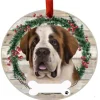 Saint Bernard Wreath Ornament