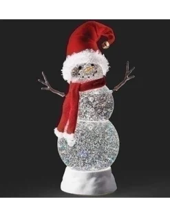 Snowman W/ Santa Hat Shimmer